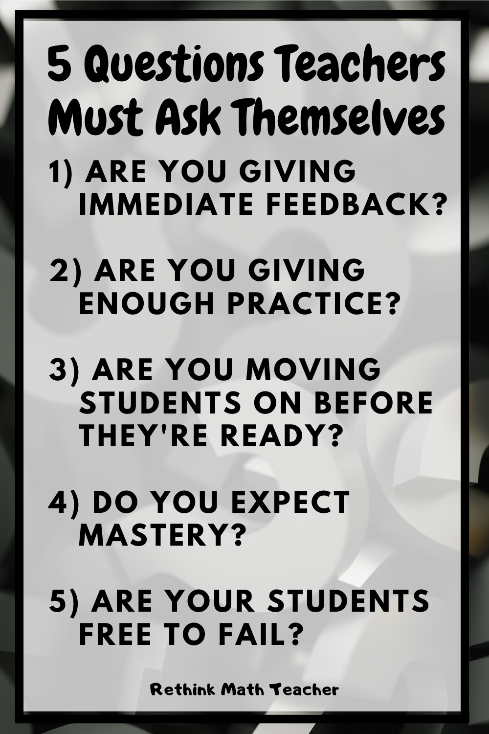 5 Questions You Need to Ask Yourself to Measure Your Math Teaching ...